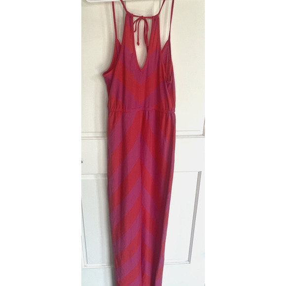 NEW American Eagle Fuchsia/Red Striped Maxi Dress Women’s Sz S Knit Boho Beach - Picture 5 of 13